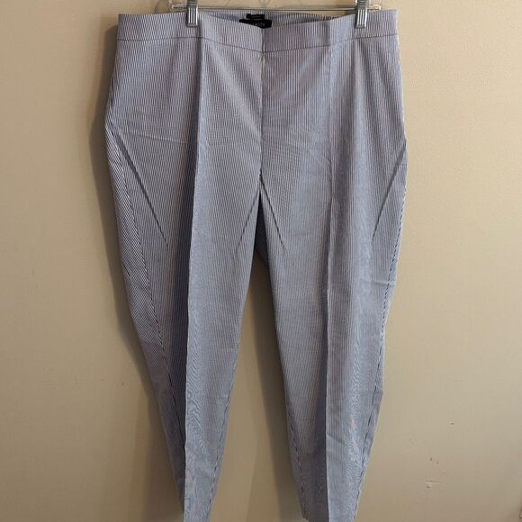 Talbots Blue Striped Dress Pants nwt size 18W Chatham - Picture 1 of 10